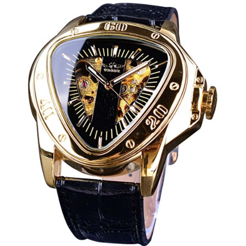 Fashion Mechanical Wrist Watch Triangle Dial